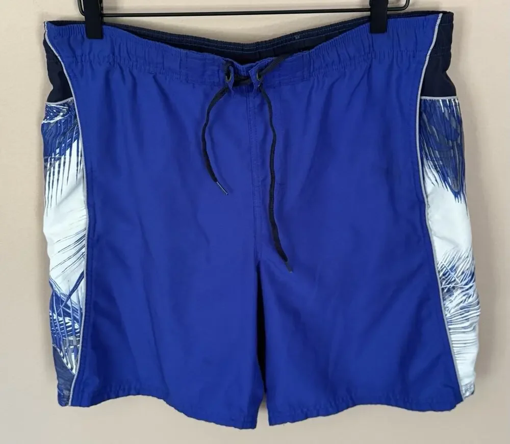 Nike Blue Lined Board Shorts Swim Trunks Size Medium
